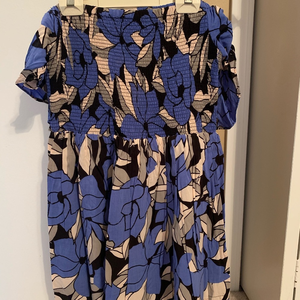 Free People Floral Off the Shoulder Dress Medium